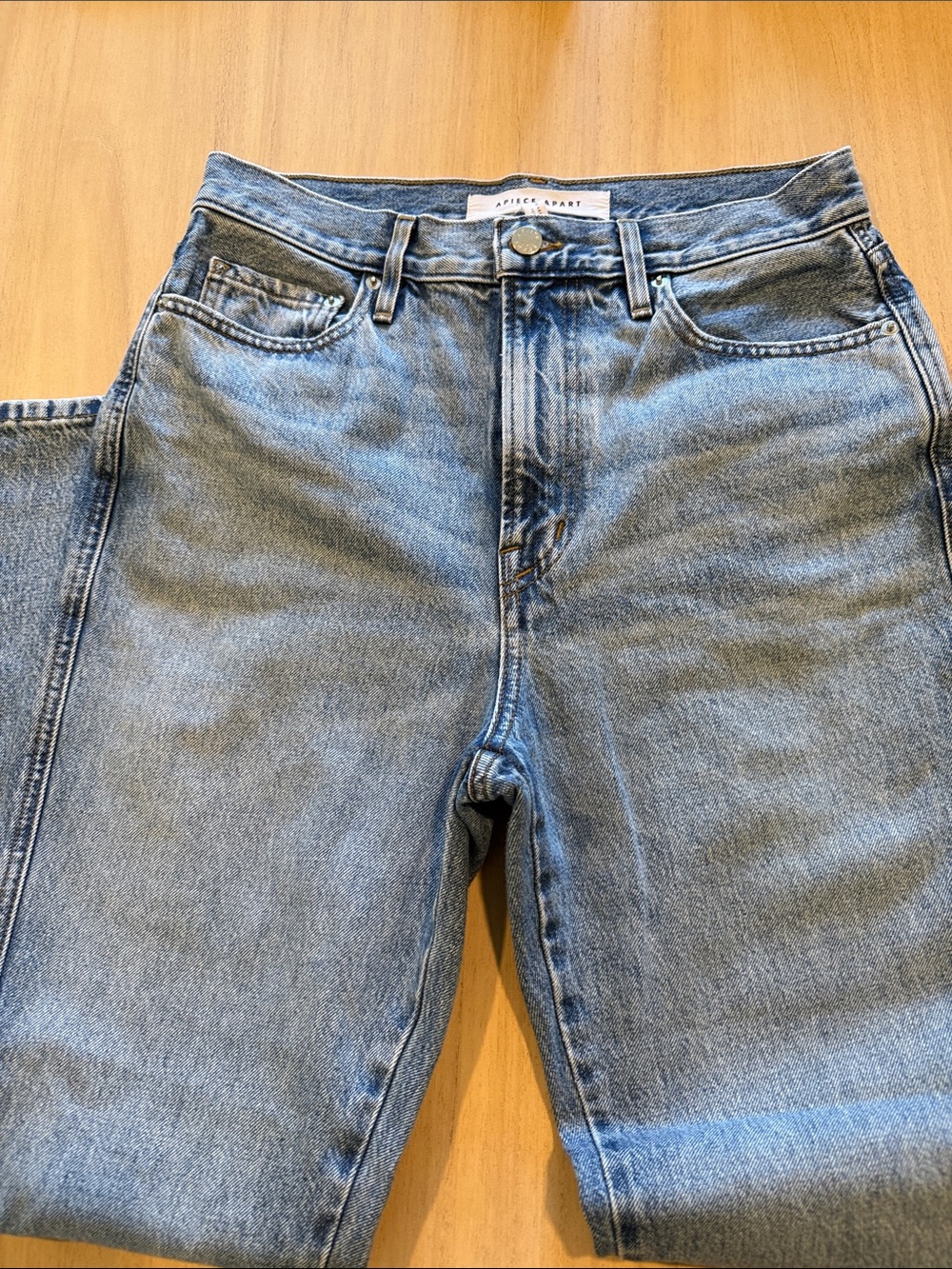 Apiece Apart Camilla Straight Leg Jeans Austin Wash Size 29 Made in USA